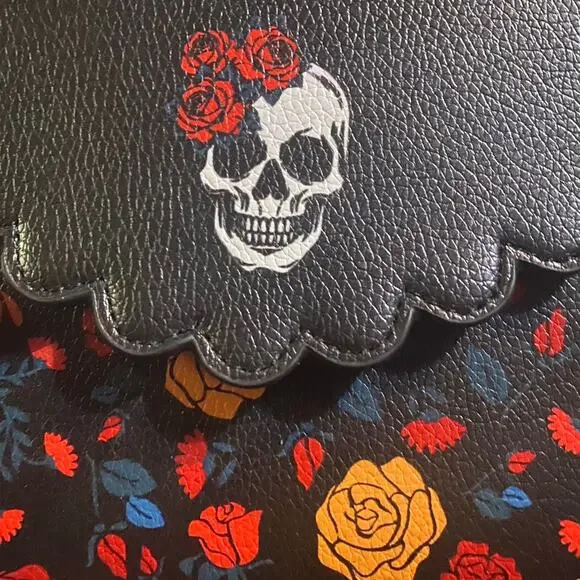 Skull and roses purse day of the dead sugar skull - Picture 4 of 4